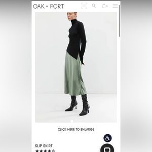 Sage green Slip skirt